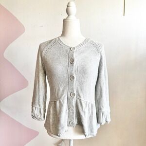 Merona Babydoll Button Front Cardigan Vintage‎ Style Y2K 2000s Coquette Medium